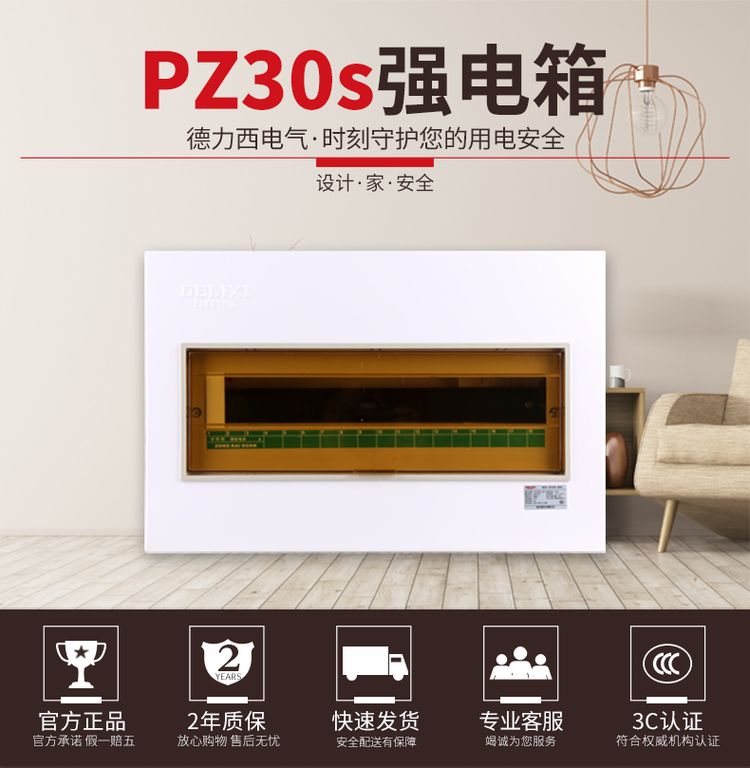 德力西照明配电箱 PZ30s-20回路 德力西强电箱 德力西回路箱